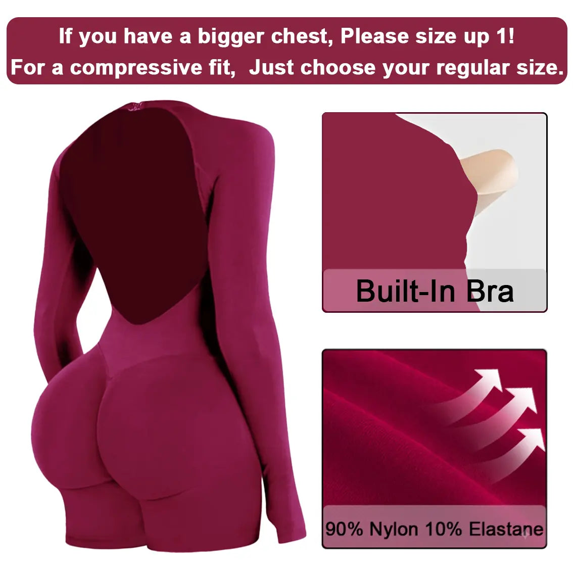 [STRONG COMPRESSED] DEEFY Impact Long Sleeve One Piece Unitard Compression Workout Jumpsuit Women’S Gym Yoga Bralette Soft Sculpting Activewear